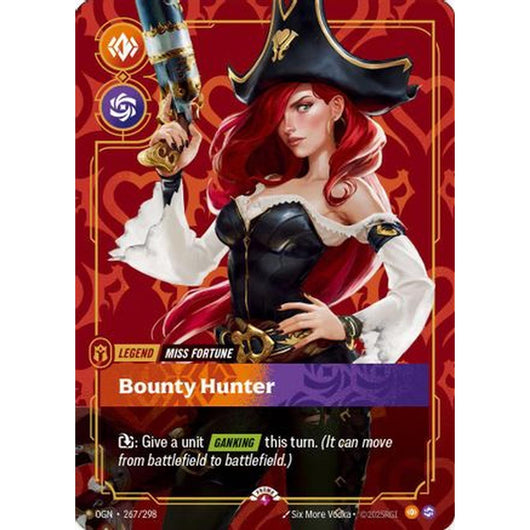 Miss Fortune - Bounty Hunter (Metal) (267/298) [Riftbound Organized Play Promotional Cards] Foil