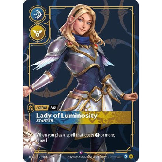 Lux - Lady of Luminosity (Metal) (021/024) [Riftbound Organized Play Promotional Cards] Foil