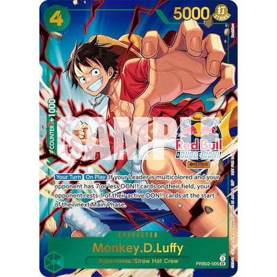 Monkey.D.Luffy (Red Bull Double Don!!) (Winner) (PRB02-005) [One Piece Promotion Cards]  Foil