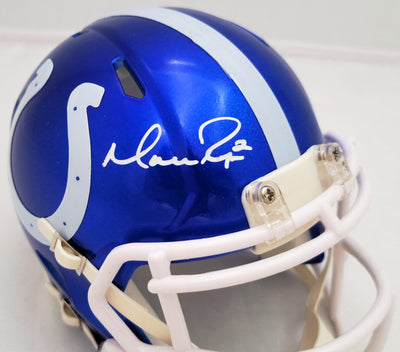Matt Ryan Autographed Indianapolis Colts Flash Blue Speed Mini Helmet Beckett BAS QR Stock #203908