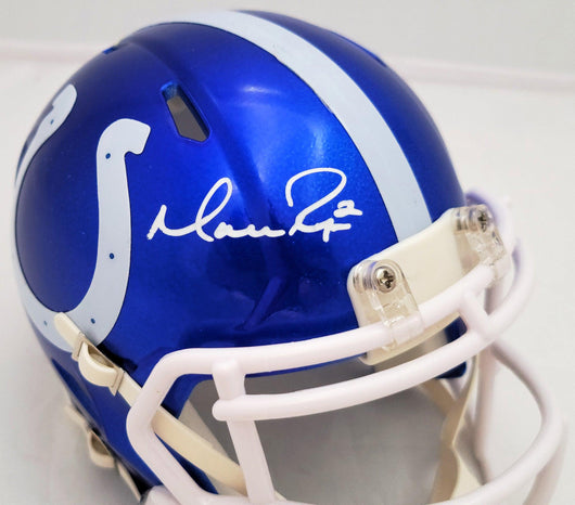 Matt Ryan Autographed Indianapolis Colts Flash Blue Speed Mini Helmet Beckett BAS QR Stock #203908