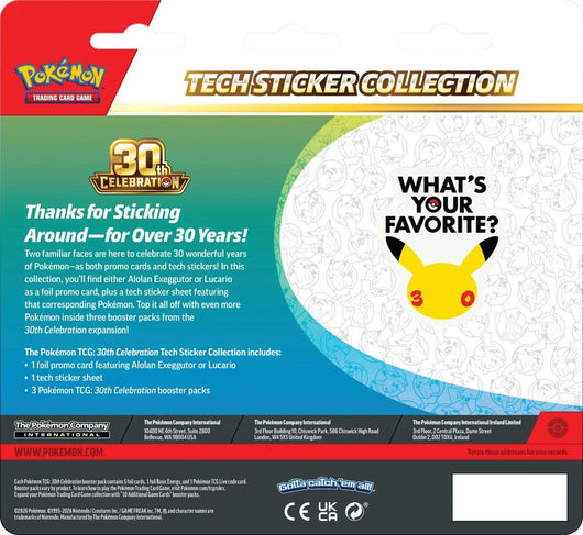 Pokémon TCG: 30th Celebration (Anniversary) Tech Sticker Collection [Alolan Exeggutor]