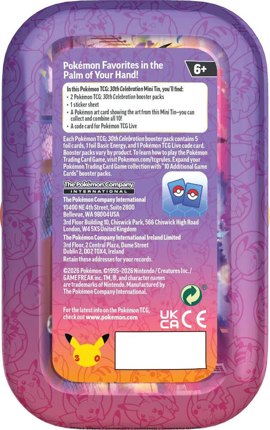 Pokémon TCG: 30th Celebration (Anniversary) Mini Tins[Umbreon]