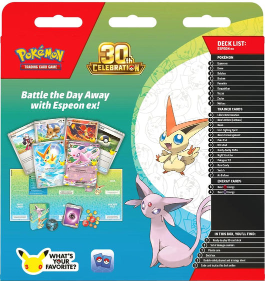 Pokemon TCG: Pokémon TCG: 30th Celebration (Anniversary) Battle Deck [Espeon ex]