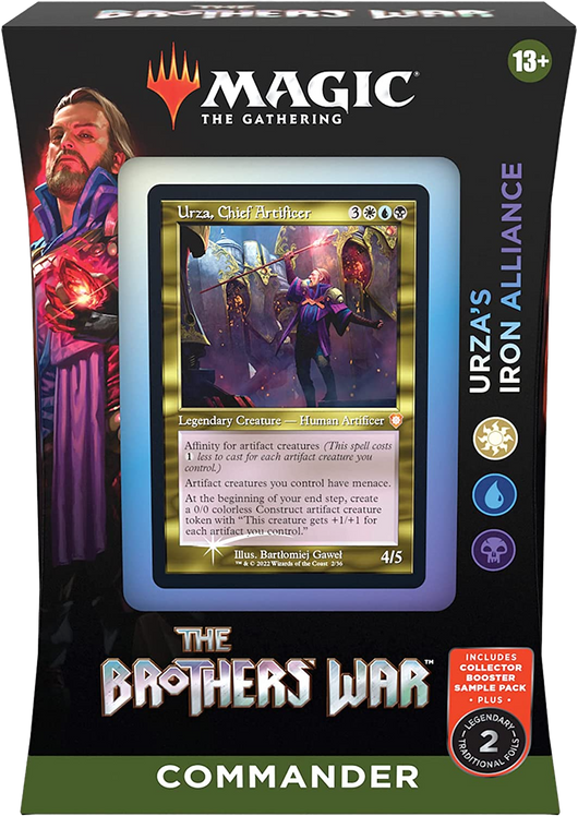 Magic the Gathering: The Brothers' War - Mishra’s Burnished Banner & Urza's Iron Alliance + Collector Booster Sample Pack Retro-Frame Commander Decks & Cases
