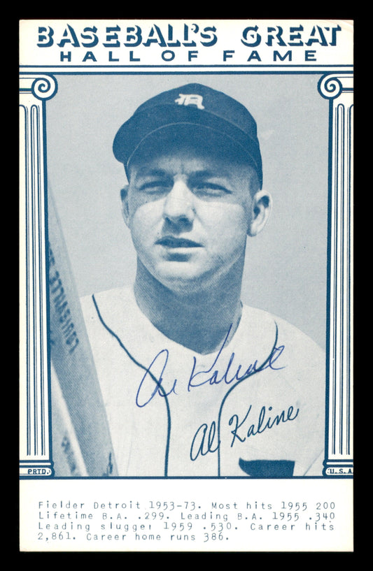 Al Kaline Autographed 1977 Baseball's Great Exhibit Card Detroit Tigers SKU #196149