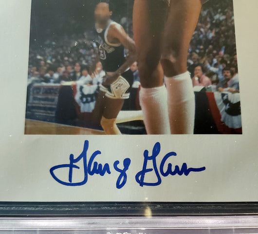 George Gervin Autographed 8.5x11 Photo Sheet San Antonio Spurs Beckett BAS Stock #196058