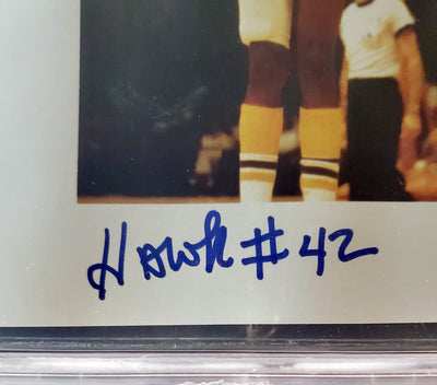 Connie Hawkins Autographed 8.5x11 Photo Sheet Los Angeles Lakers Beckett BAS Stock #196064