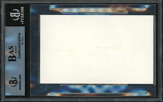 Johnny Unitas Autographed 3x5 Index Card Baltimore Colts Beckett BAS #14232609