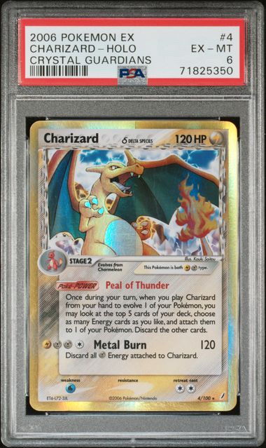 [PSA 6 - EX-MT] CHARIZARD #4 - Crystal Guardians - ex Crystal Guardians (2006)