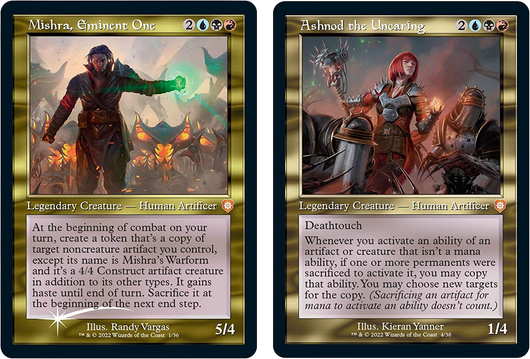 Magic the Gathering: The Brothers' War - Mishra’s Burnished Banner & Urza's Iron Alliance + Collector Booster Sample Pack Retro-Frame Commander Decks & Cases