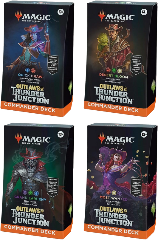 Magic the Gathering: Outlaws of Thunder Junction Commander Decks