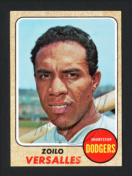 Zoilo Versalles Autographed 1968 Topps Card #315 Los Angeles Dodgers SKU #165176