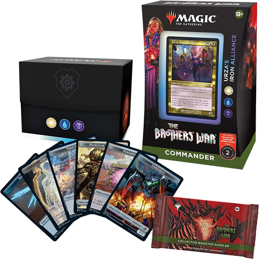 Magic the Gathering: The Brothers' War - Mishra’s Burnished Banner & Urza's Iron Alliance + Collector Booster Sample Pack Retro-Frame Commander Decks & Cases