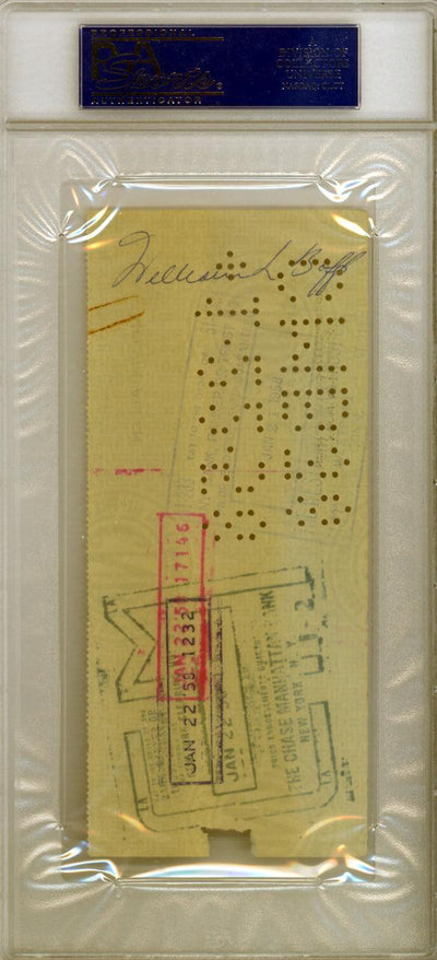 Mel Allen Autographed 3x6 Check New York Yankees Near Mint 8 PSA/DNA #83016344