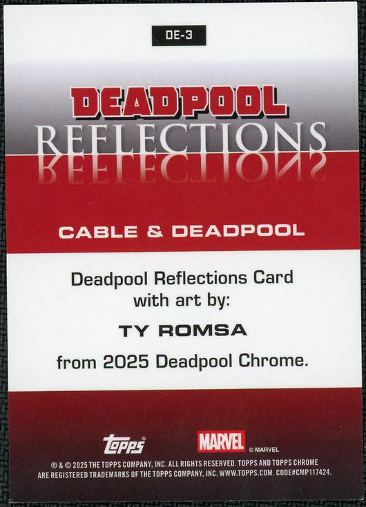 2025 Topps Chrome DE-3 Cable & Deadpool Reflections Kaleidoscope /25