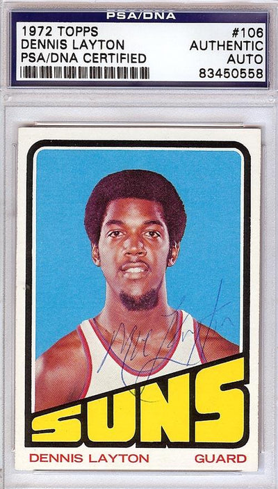 Dennis "Mo" Layton Autographed 1972 Topps Rookie Card #106 Phoenix Suns PSA/DNA #83450558