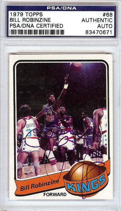 Bill Robinzine Autographed 1979 Topps Card #68 Kansas City Kings PSA/DNA #83470671