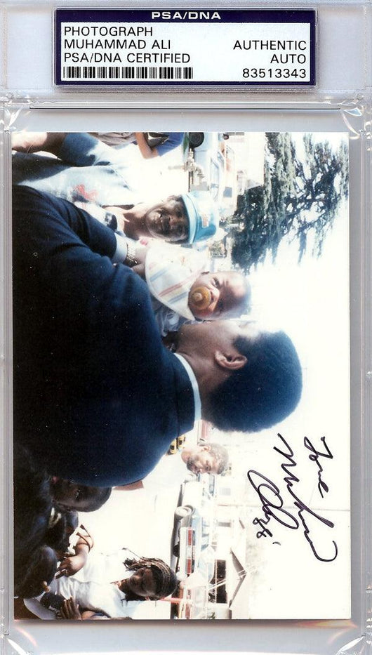 Muhammad Ali Autographed 3x5 Photo PSA/DNA #83513343