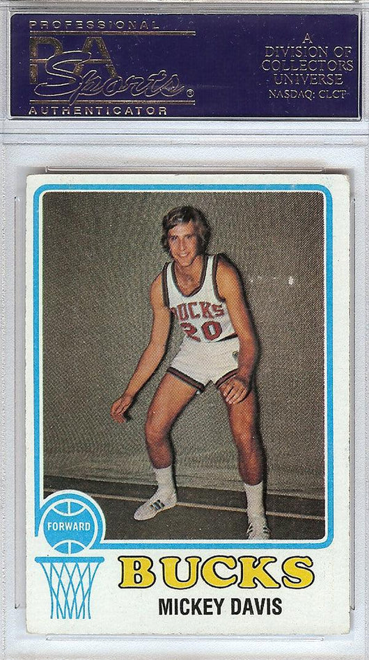 Mickey Davis Autographed 1973 Topps Card #107 Milwaukee Bucks PSA/DNA #83525859