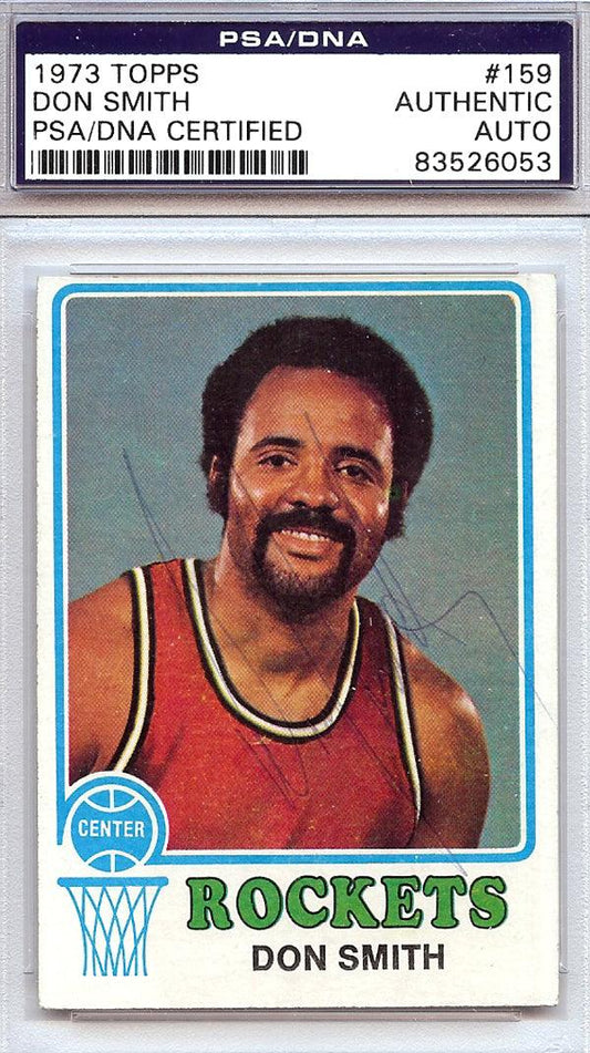 Don Smith "Zaid Abdul-Aziz" Autographed 1973 Topps Card #159 Houston Rockets PSA/DNA #83526053