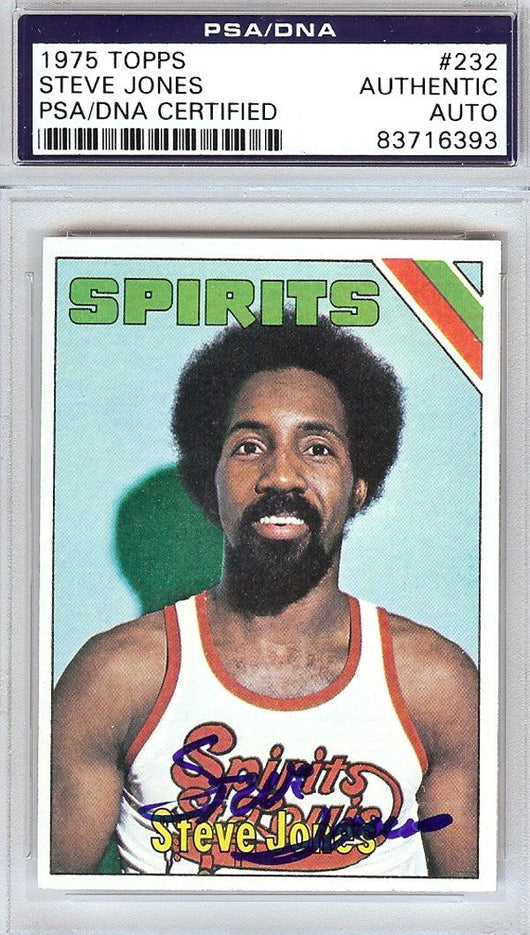 Steve Jones Autographed 1975 Topps Card #232 Spirits of St. Louis PSA/DNA #83716393