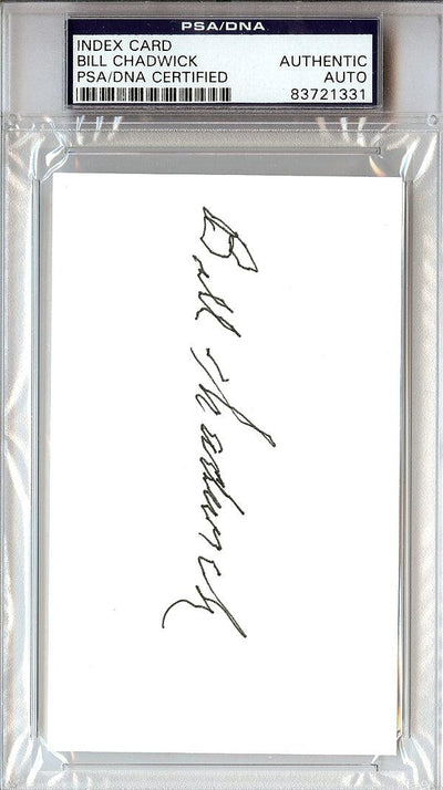 Bill Chadwick Autographed 3x5 Index Card PSA/DNA #83721331