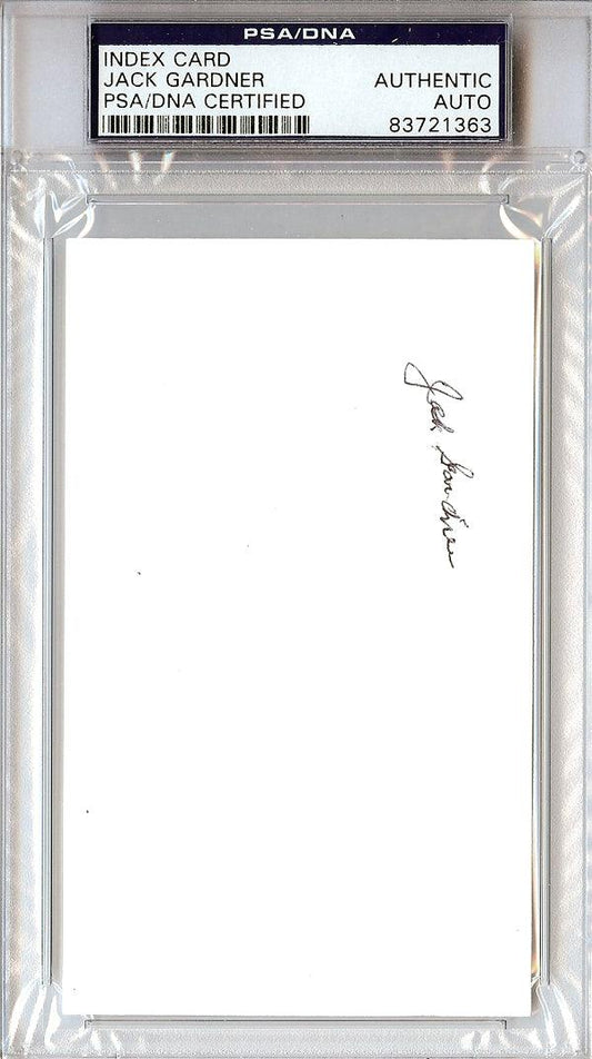 Jack Gardner Autographed 3x5 Index Card Kansas State Wildcats Coach PSA/DNA #83721363