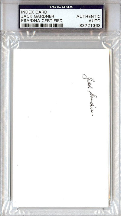 Jack Gardner Autographed 3x5 Index Card Kansas State Wildcats Coach PSA/DNA #83721363