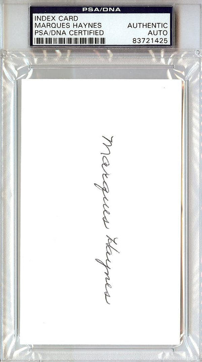 Marques Haynes Autographed 3x5 Index Card Harlem Globetrotters PSA/DNA #83721425