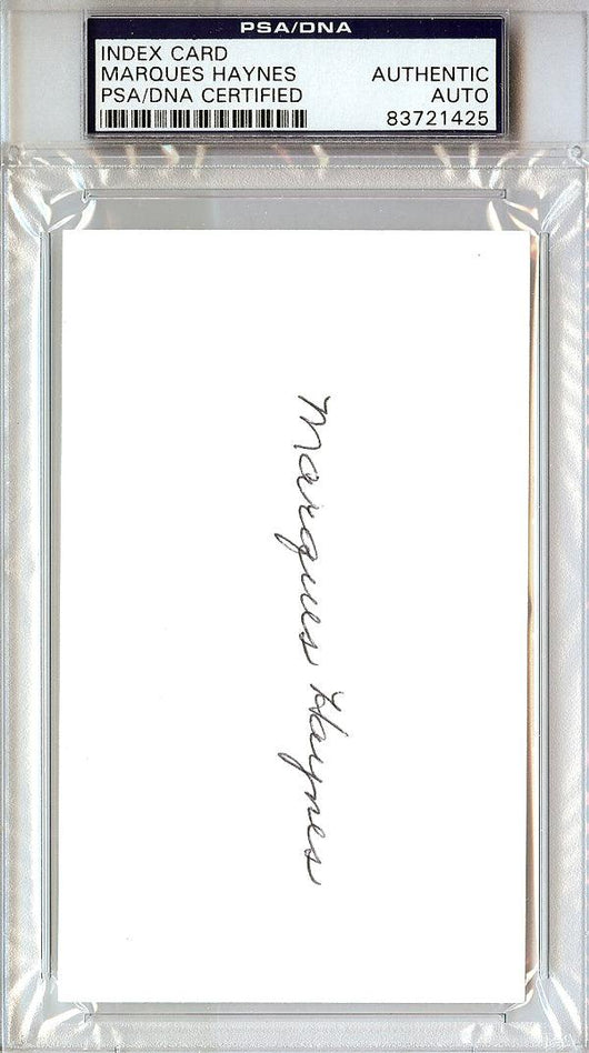Marques Haynes Autographed 3x5 Index Card Harlem Globetrotters PSA/DNA #83721425