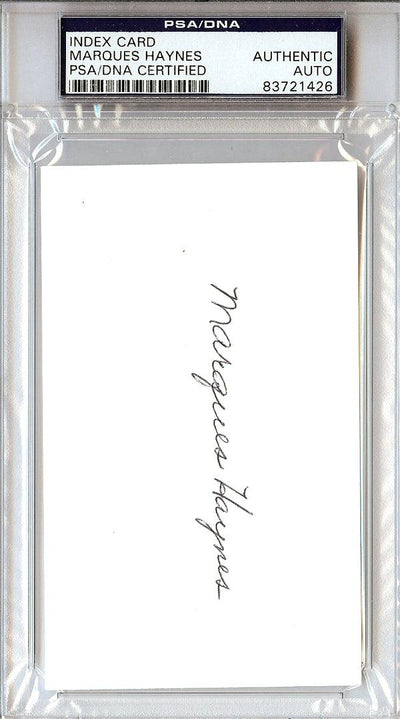 Marques Haynes Autographed 3x5 Index Card Harlem Globetrotters PSA/DNA #83721426