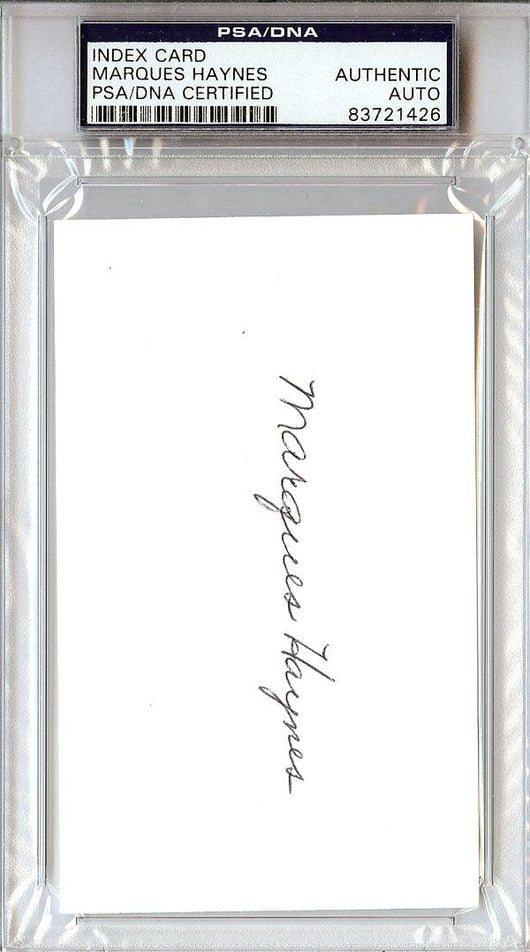 Marques Haynes Autographed 3x5 Index Card Harlem Globetrotters PSA/DNA #83721426