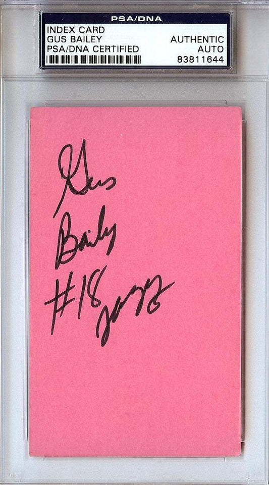 Gus Bailey Autographed 3x5 Index Card Houston Rockets, Washington Bullets PSA/DNA #83811644