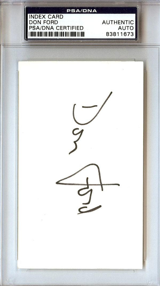 Don Ford Autographed 3x5 Index Card Los Angeles Lakers PSA/DNA #83811673