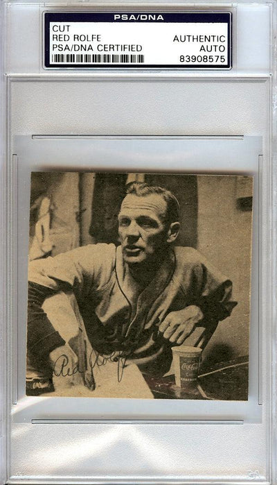 Red Rolfe Autographed 3x3 Newspaper Page Photo New York Yankees, Detroit Tigers PSA/DNA #83908575