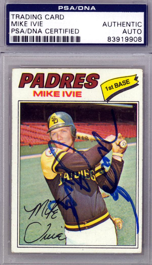 Mike Ivie Autographed 1977 Topps Card #325 San Diego Padres PSA/DNA #83919908