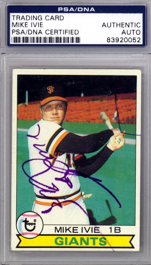 Mike Ivie Autographed 1979 Topps Card #538 San Francisco Giants PSA/DNA #83920052