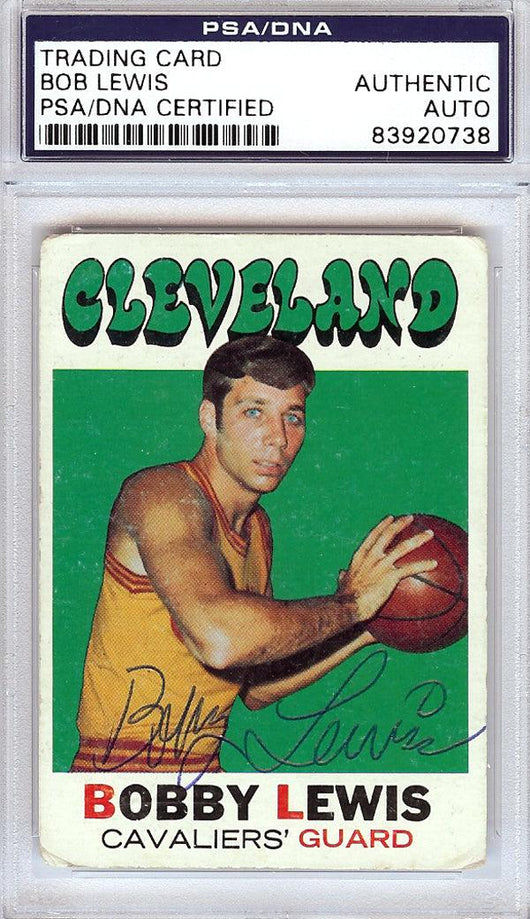 Bobby Lewis Autographed 1971 Topps Card #22 Cleveland Cavaliers PSA/DNA #83920738
