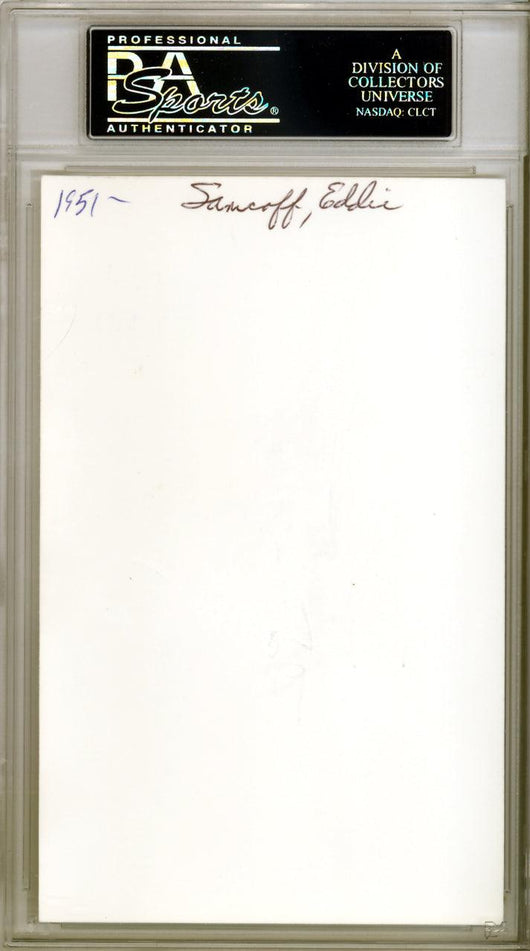 Ed "Eddie" Samcoff Autographed 3.5x5.5 Photo Philadelphia A's PSA/DNA #83964143