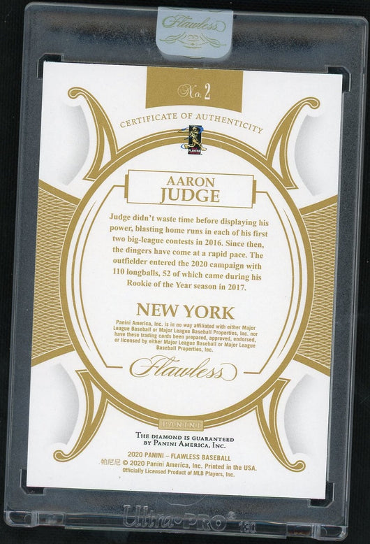 2020 Panini Flawless Aaron Judge Diamond /10