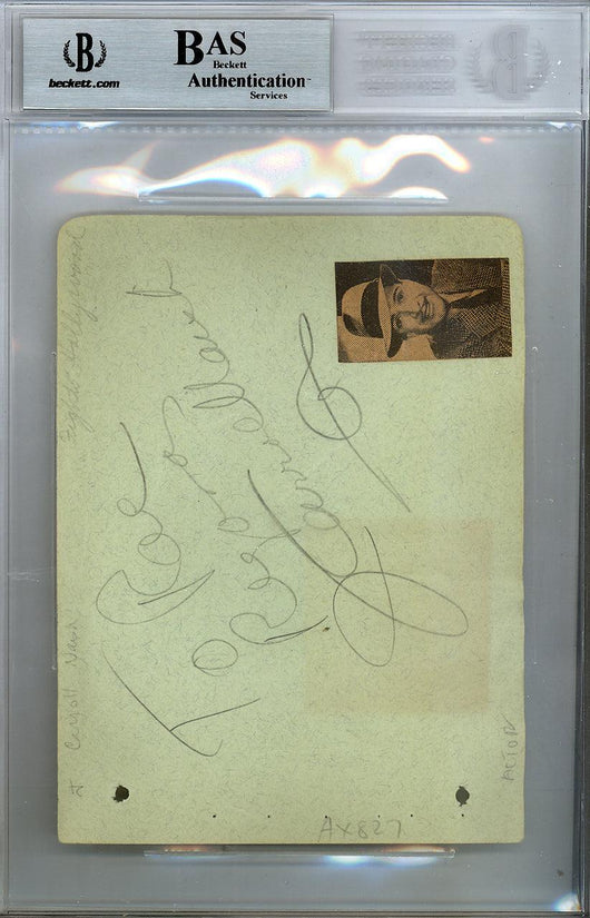 Maxie Rosenbloom Autographed 4.5x6 Album Page Beckett BAS #9770060