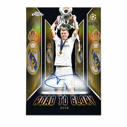 2025 Topps Chrome UEFA CC Toni Kroos Road to Glory Auto Black Refractor /10