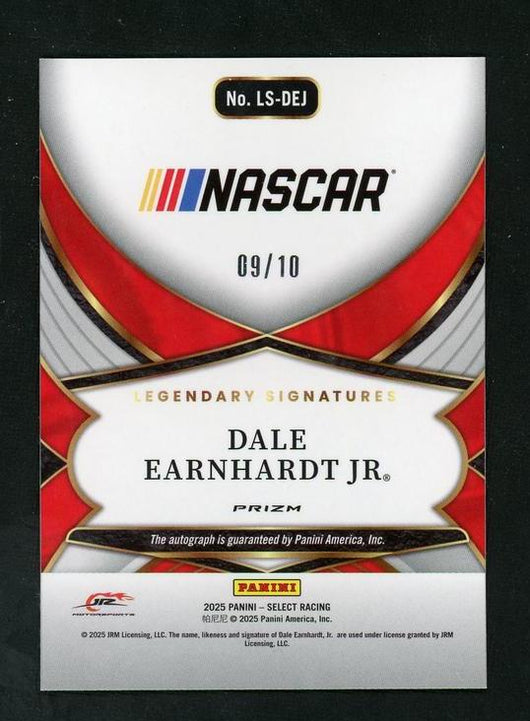 2023 Panini Select LS-DEJ Dale Earnhardt Jr. Legendary Signatures Prizm /10 VG Auto
