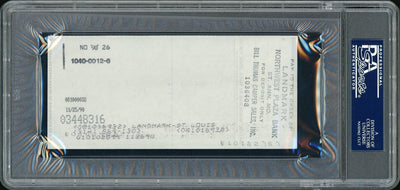 Bob Gibson Autographed Check St. Louis Cardinals PSA/DNA Stock #99217