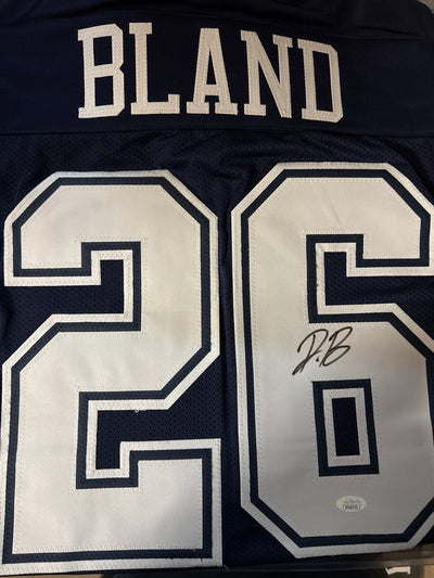 Daron Bland Signed Dallas Navy Football Jersey (Beckett)