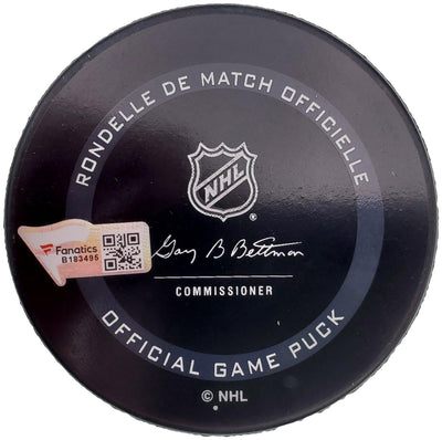 Morgan Geekie Autographed Official Seattle Kraken Logo Hockey Puck Fanatics Holo Stock #197090