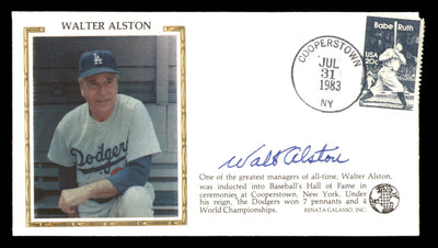 Walter Alston Autographed 1983 First Day Cover Los Angeles Dodgers