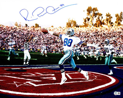 Michael Irvin Autographed 16x20 Photo Dallas Cowboys Beckett BAS Witness