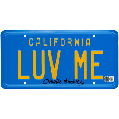 Christie Brinkley Autographed Vacation License Plate Beckett BAS Witness